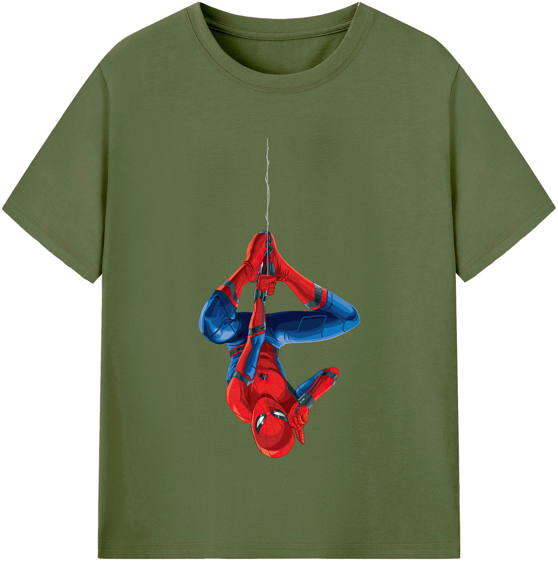 （画像用） Spider Man スパイダーマン 綿100％半袖Tシャツ（フロントプリント）